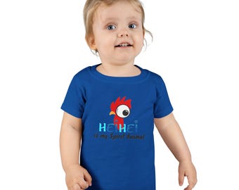 Funny Heihei Spirit Animal Toddler T-Shirt, Playful Kids Tee