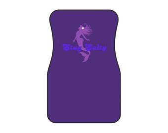 Mermaid Car Mats Set, Purple Stay Salty Auto Decor