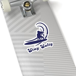 Stay Salty Surf Kiss-Cut Stickers | Ocean Vibes, Surfing Stickers, Beach Decor, Surf Enthusiast Gifts, Summer Essentials image 4