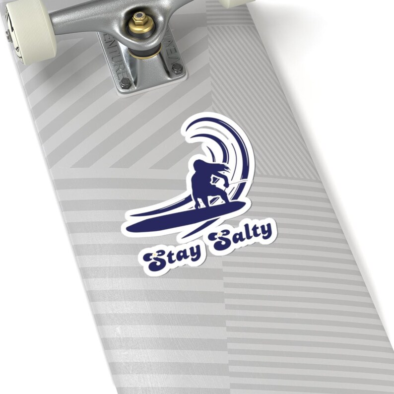Stay Salty Surf Kiss-Cut Stickers | Ocean Vibes, Surfing Stickers, Beach Decor, Surf Enthusiast Gifts, Summer Essentials image 4