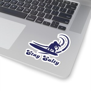 Stay Salty Surf Kiss-Cut Stickers | Ocean Vibes, Surfing Stickers, Beach Decor, Surf Enthusiast Gifts, Summer Essentials image 3