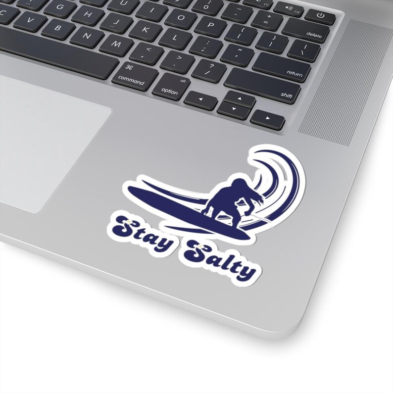 Stay Salty Surf Kiss-Cut Stickers | Ocean Vibes, Surfing Stickers, Beach Decor, Surf Enthusiast Gifts, Summer Essentials image 3