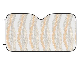 Stylish Lei Car Sun Shades with Spine Design, UV Protection, Auto Accessories, Gift for Car Lovers, Interior Decor