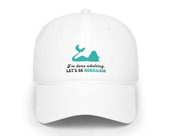 Gorra de béisbol de algodón Mermaid Life: estilo playero de verano