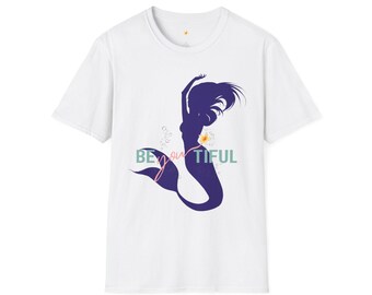 Mermaid T-Shirt - Be-YOU-tiful Tee, Gift for Her, Casual Wear, Beach Outfit, Eco-Friendly Fashion