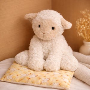 Golvend lammetje pluche | Babylammetje speelgoed | Neutrale babykamerdecoratie | Zacht schaap knuffeldier | Kraamcadeau | Knuffelbare pluche