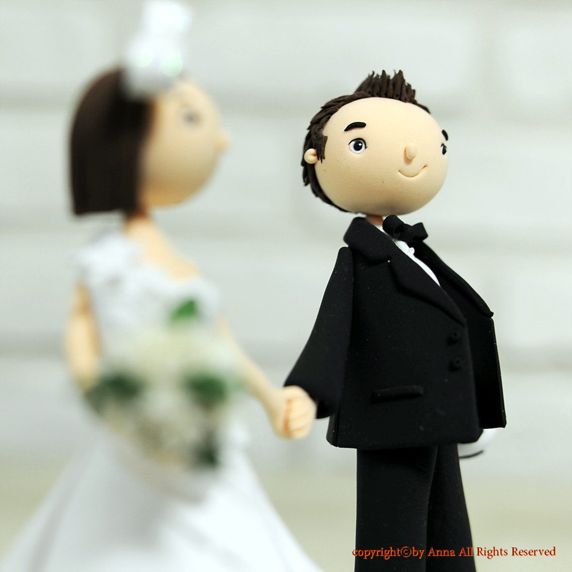 Cute Couple Caricature Custom Wedding Cake Topper Decoration Etsy