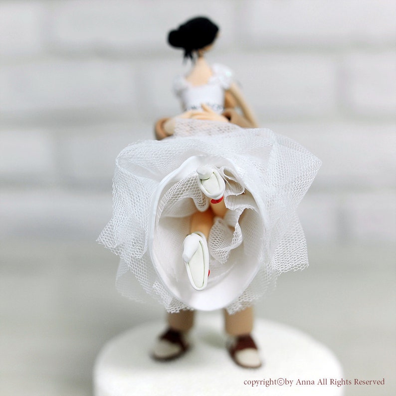 Custom Wedding Cake Topper Carrying bride to the happyland image 4