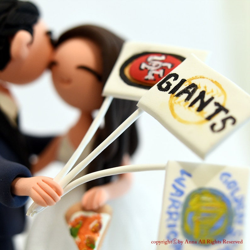 Sports theme wedding cake topper image 4