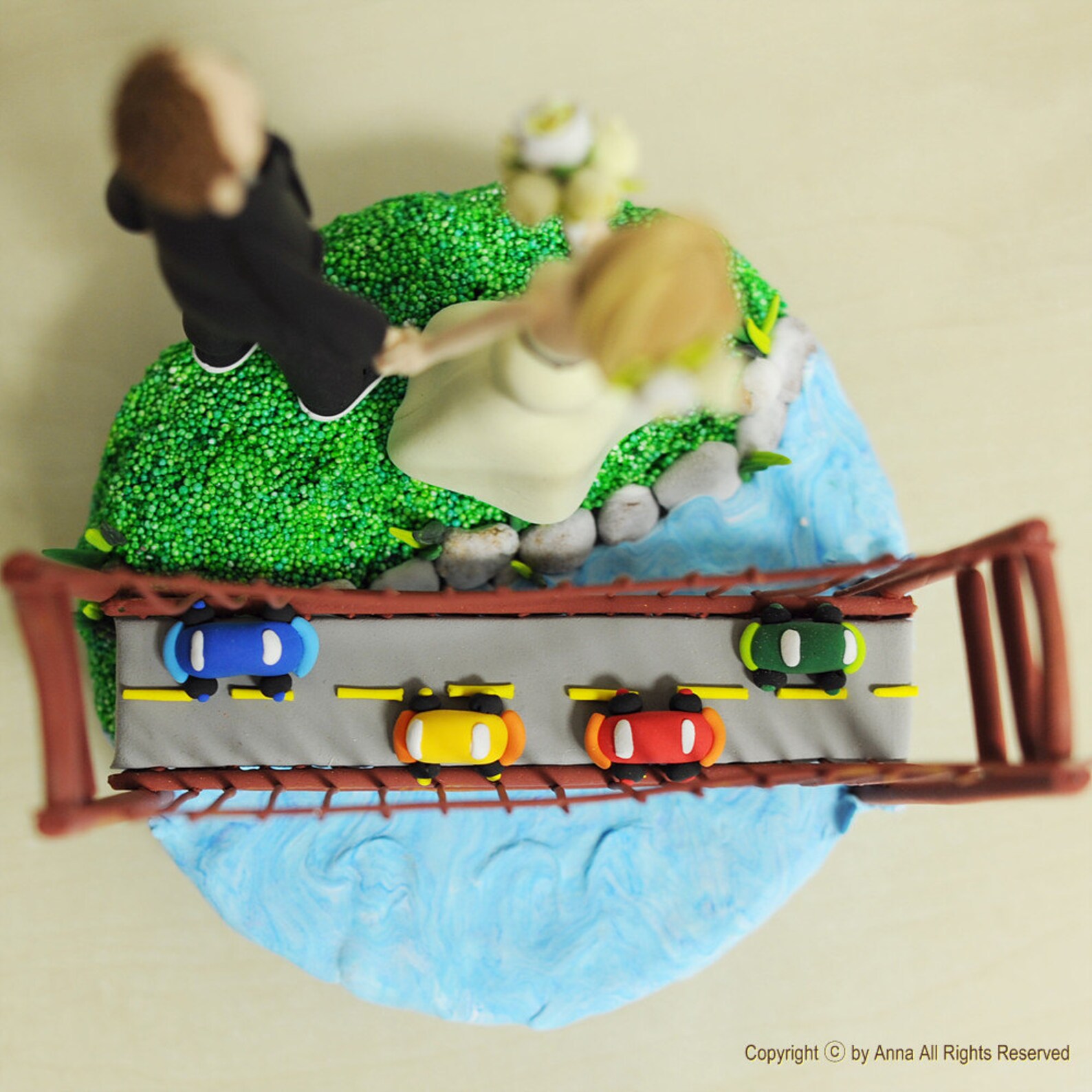 Golden Gate Bridge Wedding Cake Topper Decoration Gift We Etsy