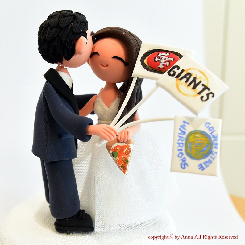 Sports theme wedding cake topper image 2