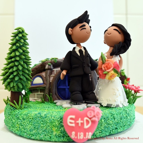 Hobbit Theme Wedding Cake Topper Etsy