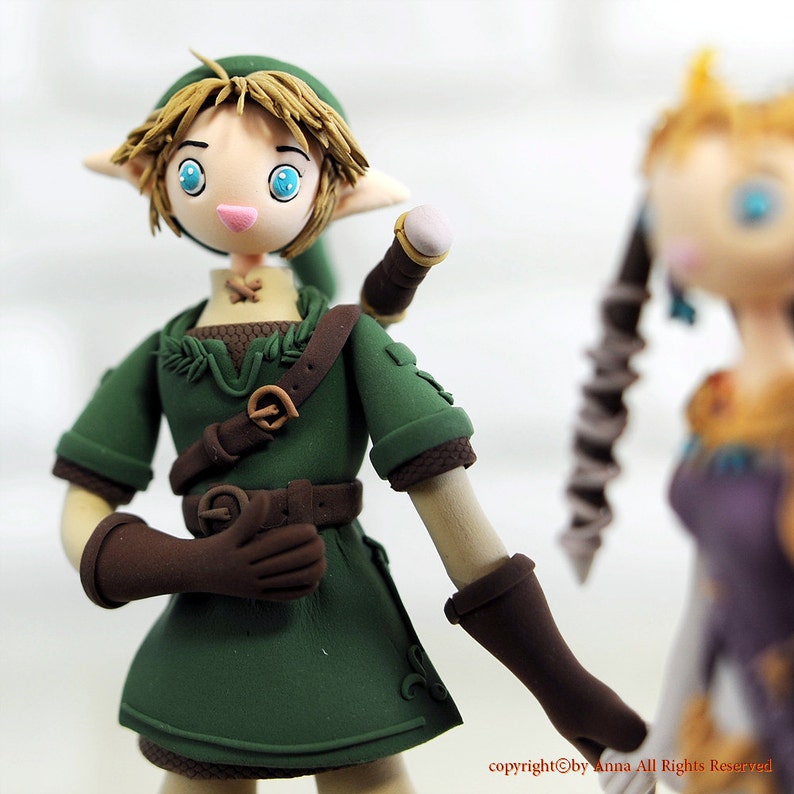 Custom Cake Topper Link and Princess Zelda from The Legend of Zelda image 3