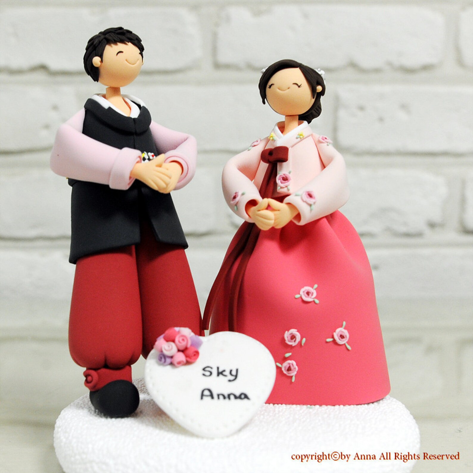 Korean Hanbok wedding cake topper decoration gift keepsake Etsy