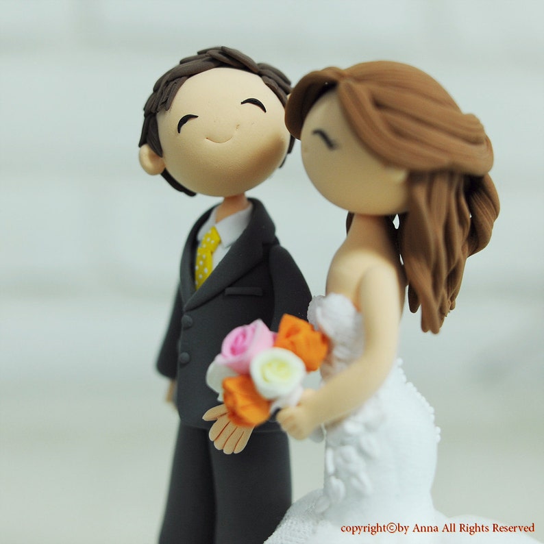 Custom Wedding Cake Topper Cute couple decoration gift image 3