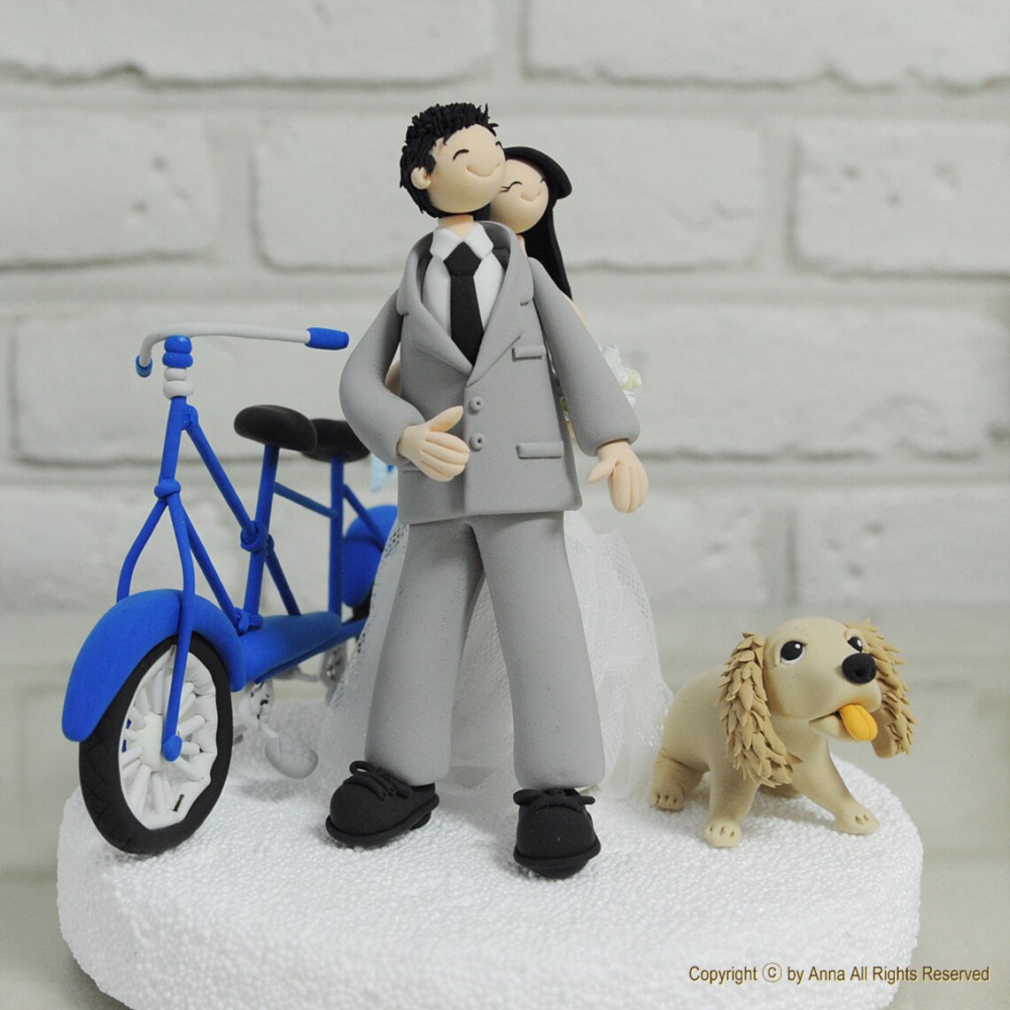 Tandem Bike Custom Wedding Cake Topper Decoration Gift Etsy