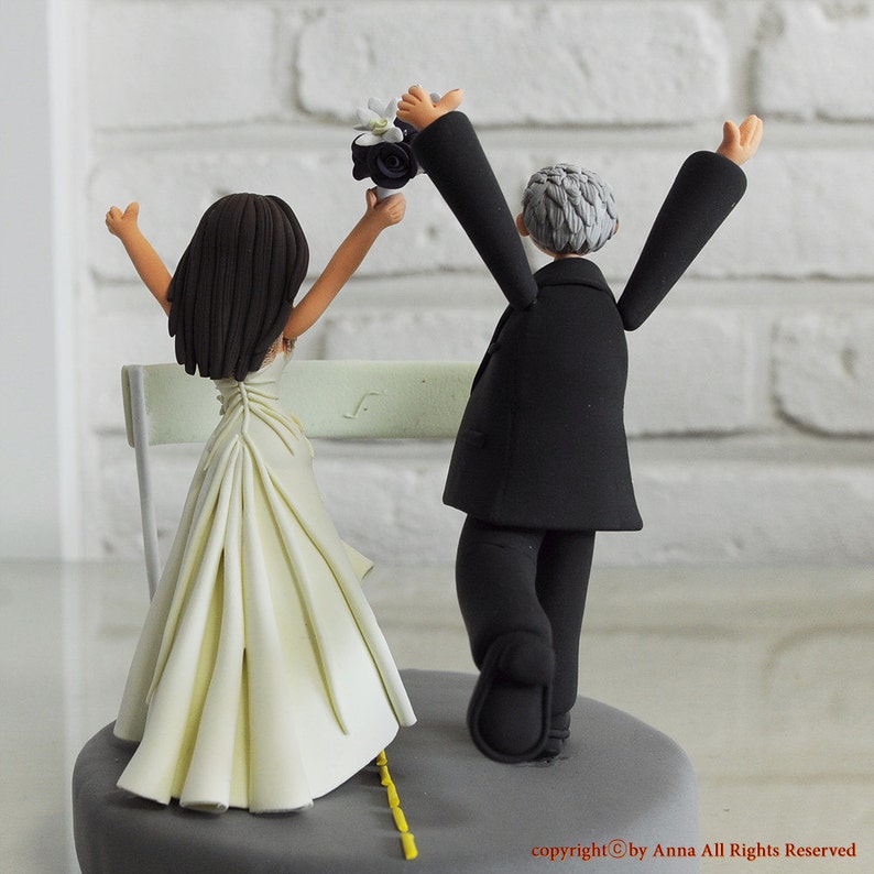 Marathoner couple custom weddng cake topper keepsake gift image 5