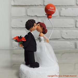 Wedding Cake Topper Custom Cake Topper Just Married Romantic Theme Cake Topper Custom Wedding Cake Topper image 1