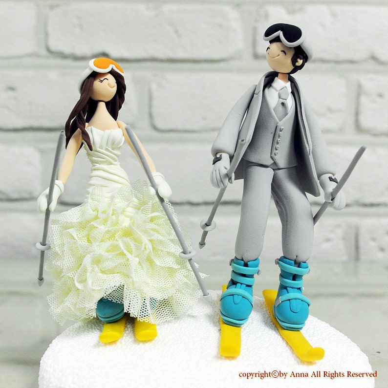 Ski Snow Board Custom Wedding Cake Topper Decoration Gift Etsy