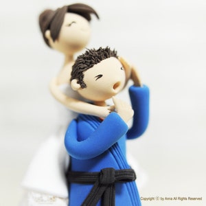 Wedding Cake Topper - Custom Cake Topper - Jiu jitsu Cake Topper - Funny Cake Topper - Martial Arts Cake Topper