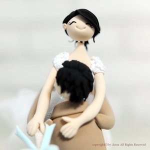 Custom Wedding Cake Topper Carrying bride to the happyland image 3