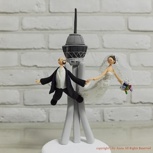 Sky Jumping, Diving custom wedding cake topper Decoration Gift Keepsake Stratosphere in Lav Vegas image 1