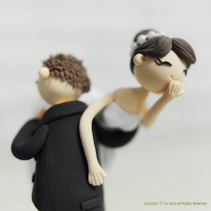 Custom Wedding Cake Topper -Lifting the Bride Over the Shoulder-