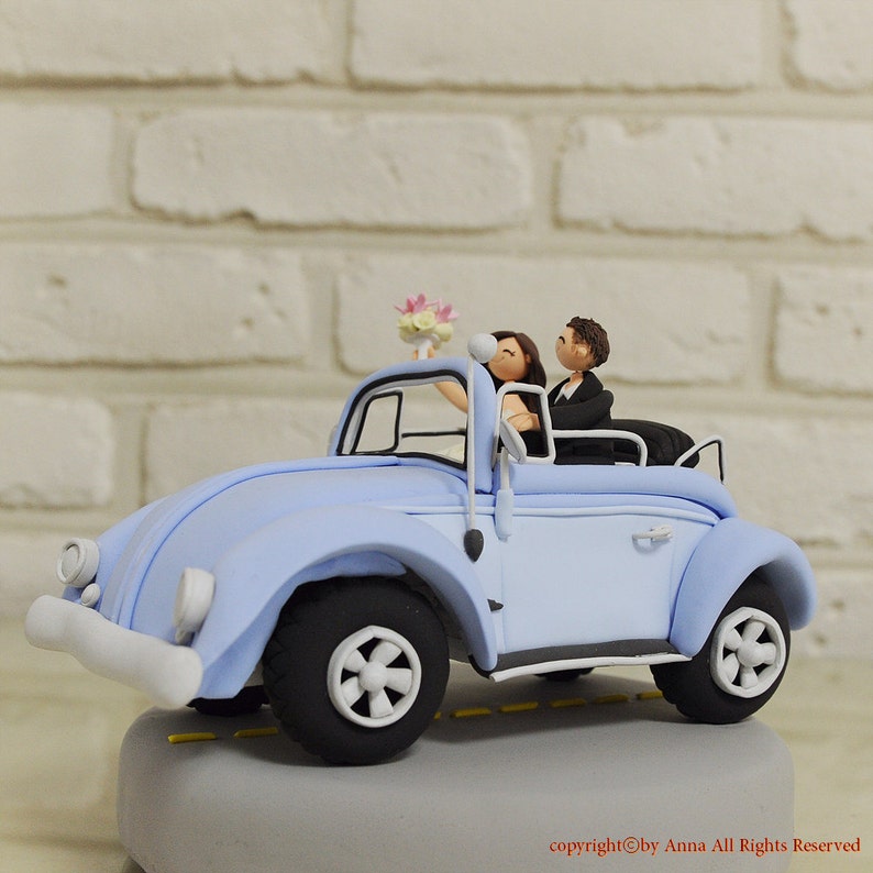 Vintage car custom wedding cake topper decoration | Etsy