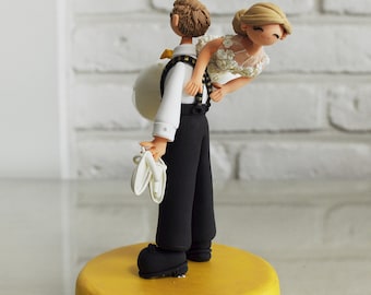 Cute couple wedding cake topper -I will take you there