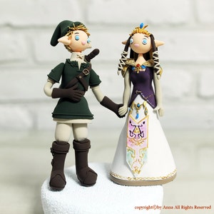 Custom Cake Topper Link and Princess Zelda from The Legend of Zelda image 1