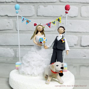 Love sign bunting custom wedding cake topper decoration gift keepsake