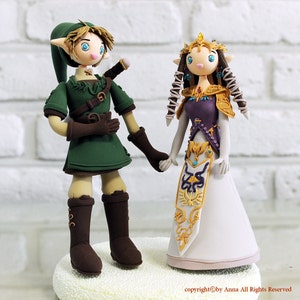 Custom Cake Topper Link and Princess Zelda from The Legend of Zelda image 2