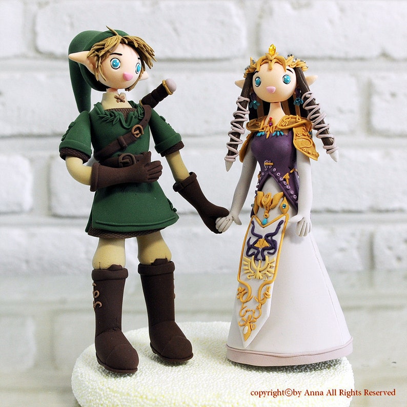 Custom Cake Topper Link and Princess Zelda from The Legend of Zelda image 2