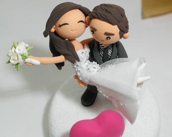 Cute wedding cake topper and keepsake