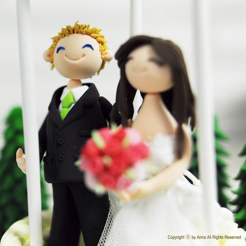 Air balloon custom wedding cake topper Gift Decoration Let ...
