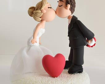 Lovely couple custom wedding cake topper