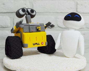 Custom Cake Topper -Wall - E and Eve-