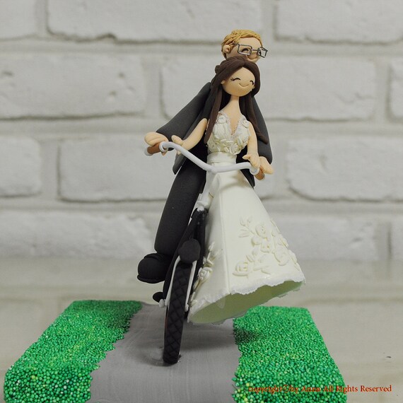 Coutume De Mariage Decoration De Gateau Topper Velo Ensemble Etsy