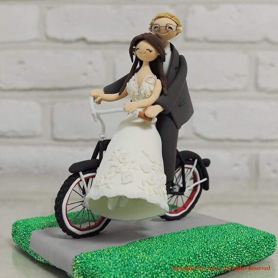 Coutume De Mariage Decoration De Gateau Topper Velo Ensemble Etsy