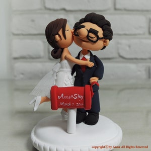 Lovely couple Up  character Carl and Ellie version wedding cake topper