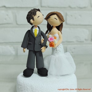 Custom Wedding Cake Topper Cute couple decoration gift image 1