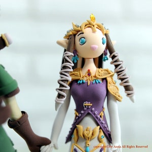 Custom Cake Topper Link and Princess Zelda from The Legend of Zelda image 4