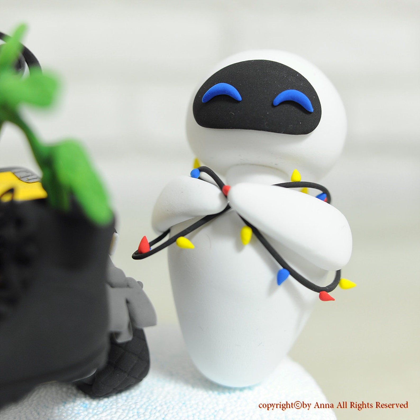 Wall E and EVA With Planter Custom Wedding Cake Topper Gift Etsy