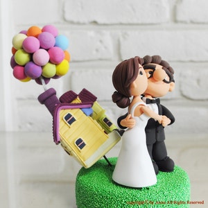 Disney's Up version custom wedding cake topper