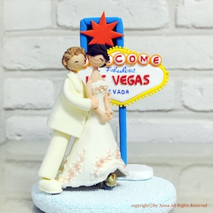 Wedding Las Vegas custom cake topper decoration gift keepsake