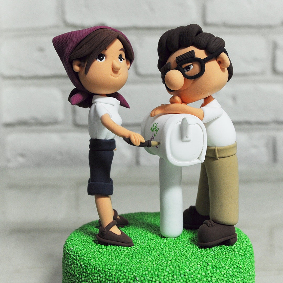 Carl and Ellie Wedding Cake Topper: Animated Movie Theme - Etsy, image size:1080x1080