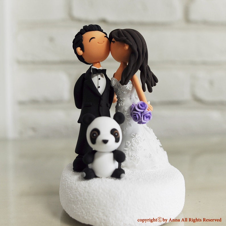 Custom Wedding Cake Topper Cute couple decoration gift image 2
