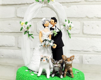 Outdoor arch custom wedding cake topper decoration gift keepsake