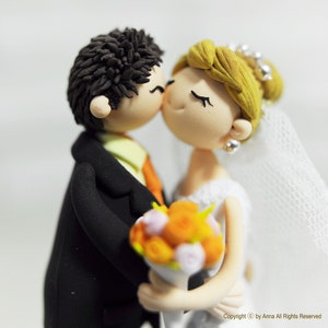 Kissing couple custom wedding cake topper gift Decoration - Kissing couple