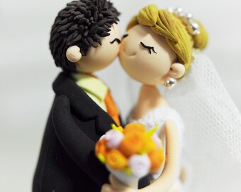 Kissing couple custom wedding cake topper gift Decoration - Kissing couple